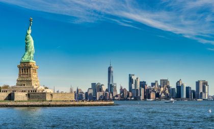New York City aan de oostkust van de Verenigde Staten